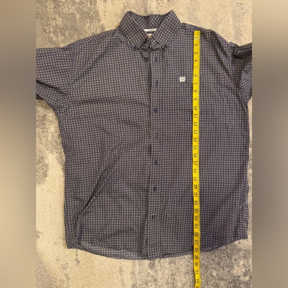 Men’s Blue Cinch Long Sleeves Button Down - Picture 7 of 7